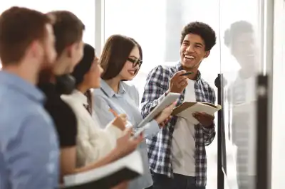 High school students in a hall way