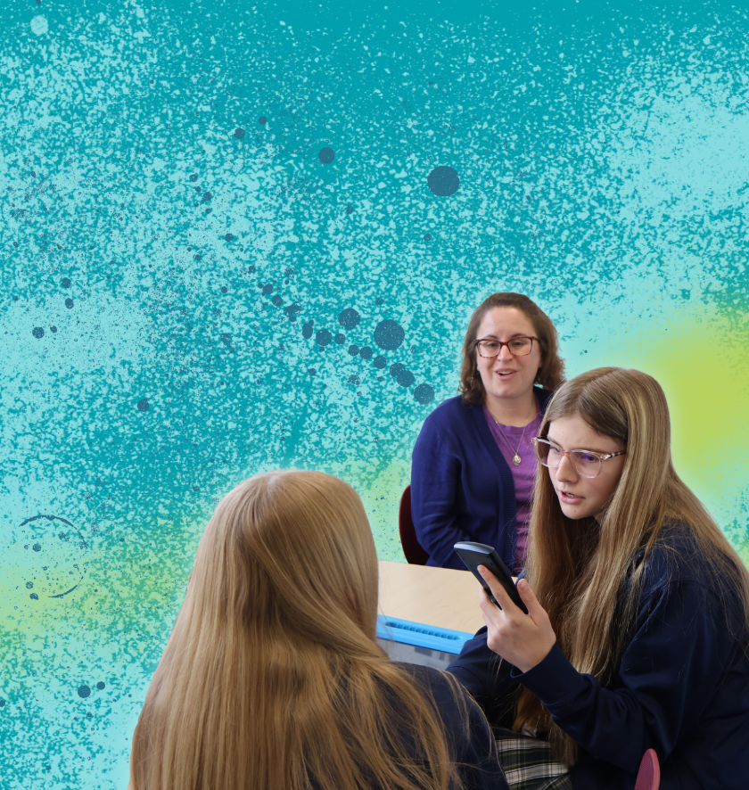 Middle Schoolers Working Together